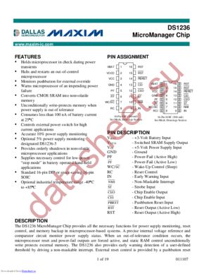 DS1236S-5N datasheet  