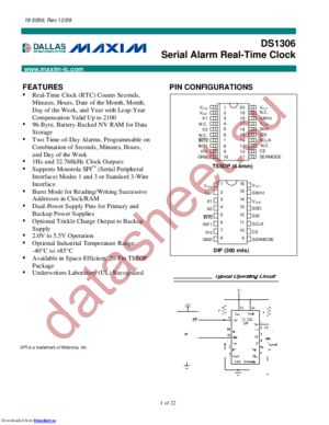 DS1306EN+TR datasheet  