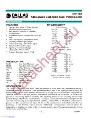 DS1807ST-R datasheet  