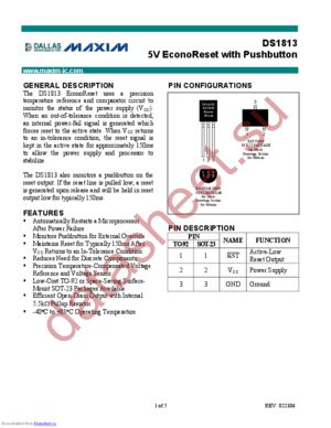 DS1813-10+T&R datasheet  