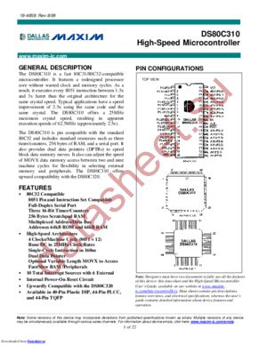 DS80C310-QCG/T&R datasheet  