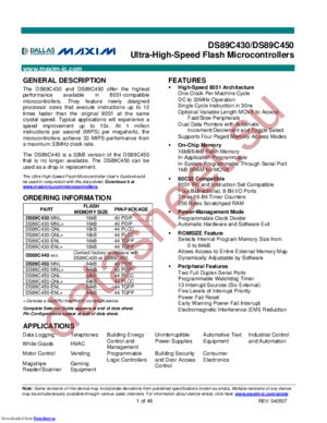 DS89C430-QNG datasheet  