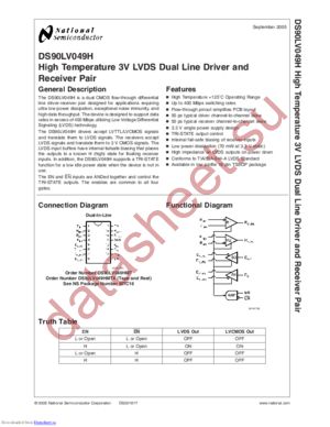 DS90LV049TMTNOPB datasheet  