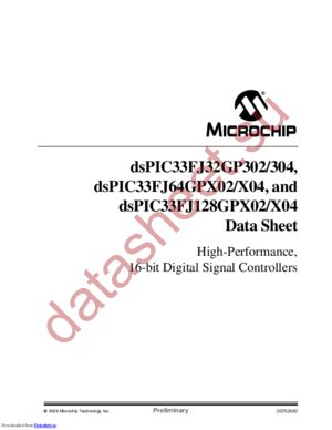 DSPIC33FJ64GP202T-I/SO datasheet  