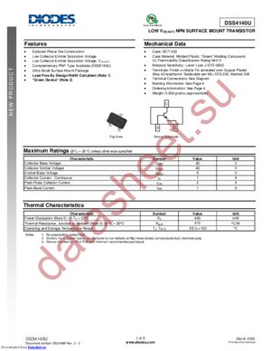 DSS4140U datasheet  