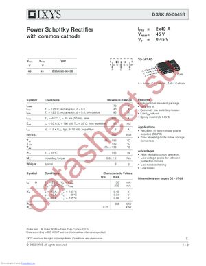 DSSK 80-0045B datasheet  