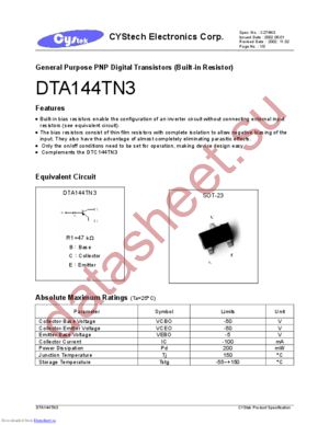 DTA144TN3 datasheet  