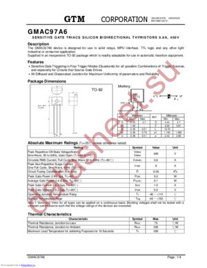 GMAC97A6 datasheet  