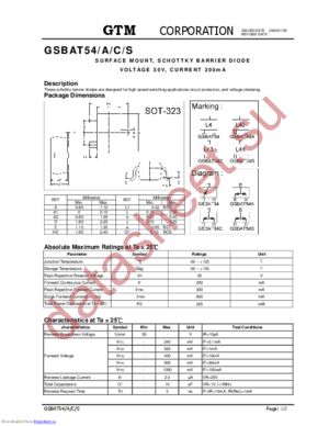 GSBAT54A datasheet  