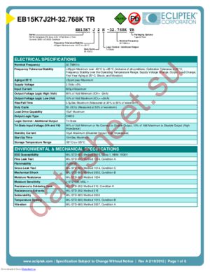 EB15K7J2H-32.768K TR datasheet  