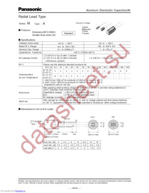 ECA1HM100 datasheet  