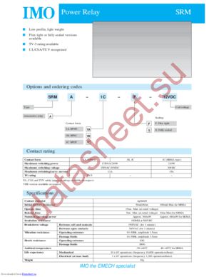 SRM-1C-S-12VDC datasheet  