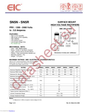 SN5N datasheet  