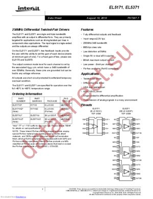 EL5371IUZ-T13 datasheet  