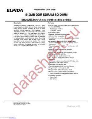 EBD52UC8AARA-6B datasheet  