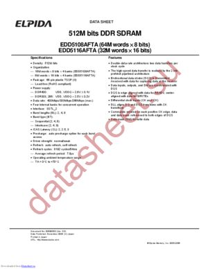 EDD5116AFTA-5BH-E datasheet  