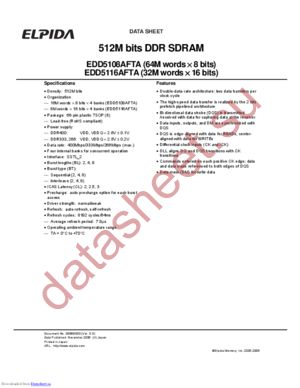 EDD5116AFTA-5B-E datasheet  