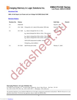 EM681FU16-55LF datasheet  