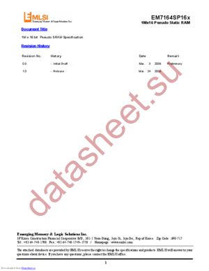 EM7164SP16MP-70LF datasheet  