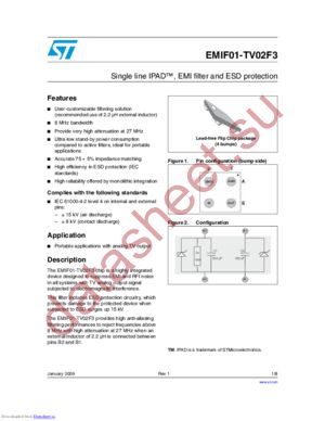 EMIF01-TV02F3 datasheet  