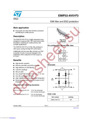EMIF02-AV01F3 datasheet  