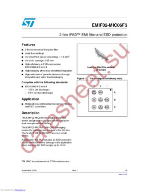EMIF02-MIC06F3 datasheet  