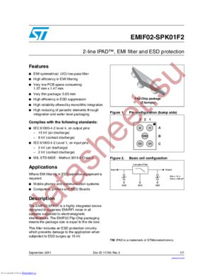 EMIF02-SPK01F2_11 datasheet  