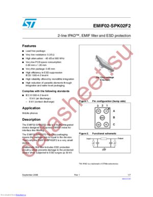 EMIF02-SPK02F2 datasheet  