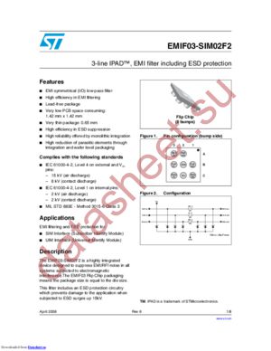 EMIF03SIM02F2 datasheet  
