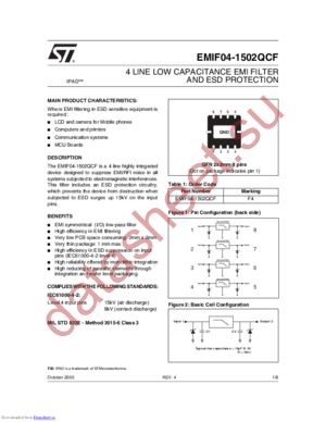 EMIF04-1502QCF_05 datasheet  