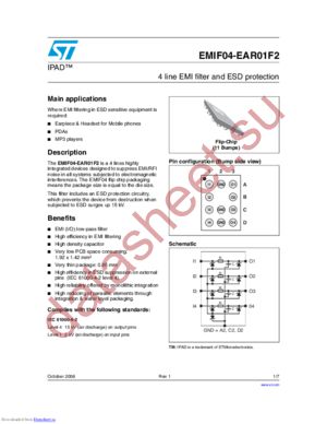EMIF04-EAR01F2 datasheet  