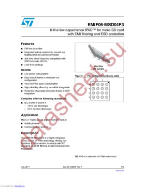 EMIF06-MSD04F3 datasheet  