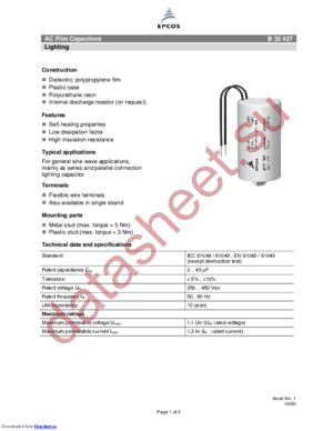 B32427-A1156-K015 datasheet  