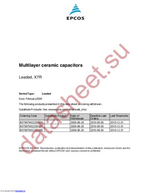 B37981F5333K000 datasheet  