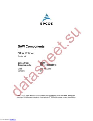 B39141B5209Z510 datasheet  