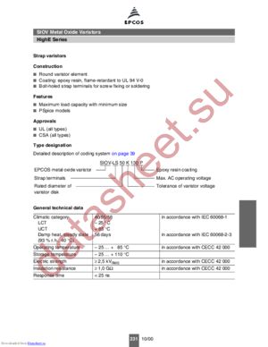 B72210-S1400-K102 datasheet  