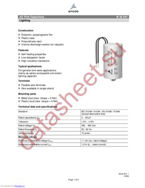 B32427-A1126 datasheet  