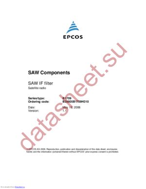 B1707 datasheet  