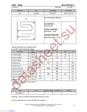 ELC-470-31-1 datasheet  