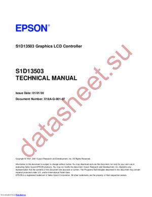 S1D13503F00A datasheet  
