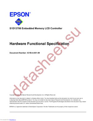 S1D13706 datasheet  