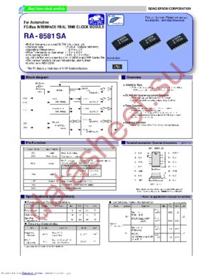 RA-8581SA datasheet  