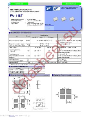 FA-118T 52.0000ME12Z-AC3 datasheet  