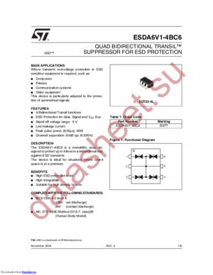 ESDA6V1-4BC6_04 datasheet  