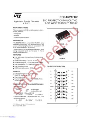 ESDA6V1FU6 datasheet  