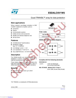ESDALC6V1M3_08 datasheet  