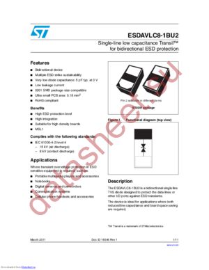 ESDAVLC8-1BU2 datasheet  