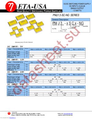 PMJ1.5-05SC05-NG datasheet  