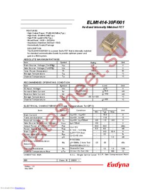 ELM1414-30F-001 datasheet  