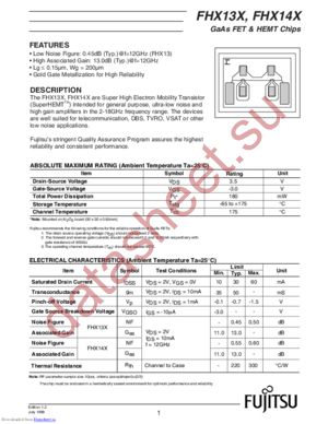 FHX13X datasheet  